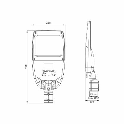 تصویر  چراغ خياباني35 وات مهتابي SMD-مدل شهاب  